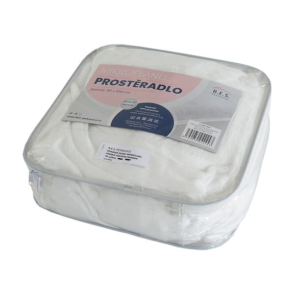 Balts palags no mikroflaneļa 180x200 cm Exclusive – B.E.S.-image-1