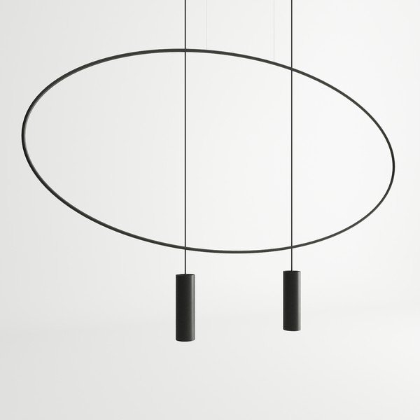 Melna metāla piekaramā lampa HOLAR – Thoro-image-3