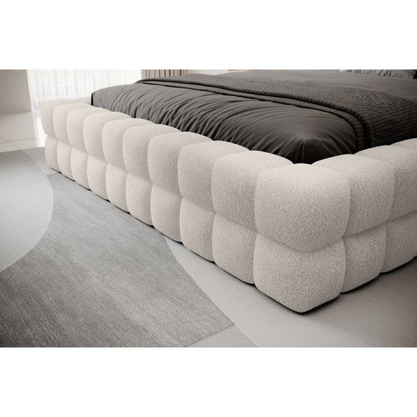 Balta polsterēta divvietīga gulta ar veļas kasti un ar redelēm 180x200 cm Dizzle – ELTAP-image-3