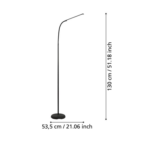 Melna LED stāvlampa (augstums 130 cm) LAROA – EGLO-image-2