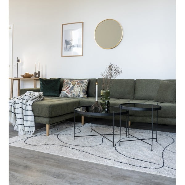 Melns apaļš žurnālgaldiņš ø 70 cm Venezia – House Nordic-image-1