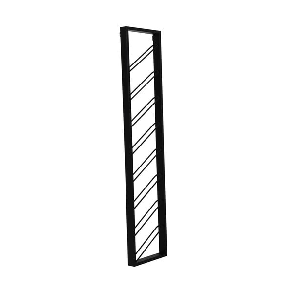 Melns sienas metāla vīna plaukts pudeļu skaits 8 36x160x6 cm Malbeo – Light & Living-image-4