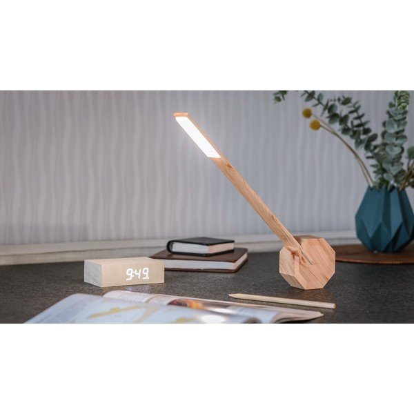 Gaiši brūna LED galda lampa (augstums 38 cm) Octagon One – Gingko-image-4