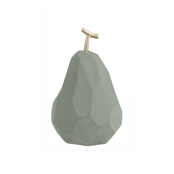 Matēta piparmētru zaļa betona figūriņa PT LIVING Origami Pear