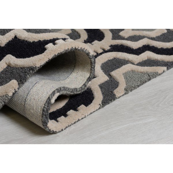 Pelēks vilnas paklājs 290x200 cm Moorish Amira – Flair Rugs-image-2