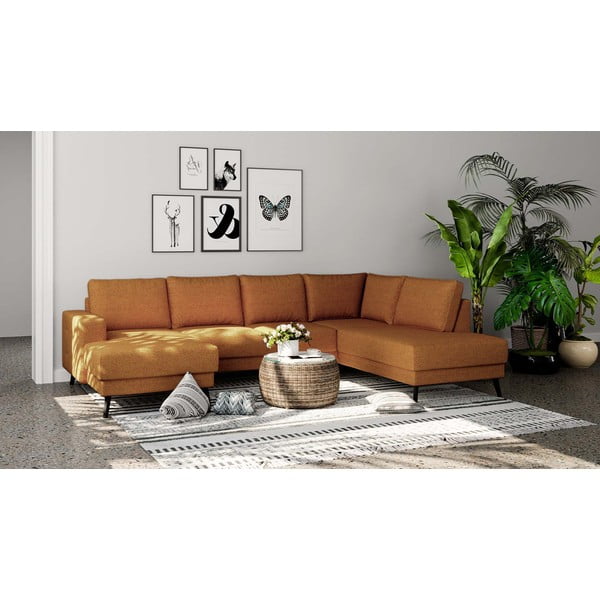 Oranžs stūra dīvāns (labais stūris) Fynn – Ghado-image-1