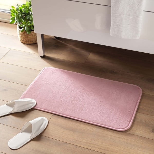 Rozā vannas istabas paklājiņš 45x75 cm Vitamine – douceur d'intérieur-image-1