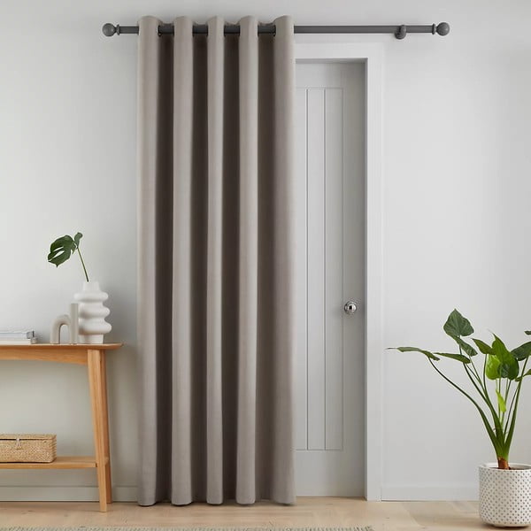 Pelēks gaismu necaurlaidīgs/siltumizolējošs aizkars durvīm 168x213 cm Wilson – Catherine Lansfield-image-1