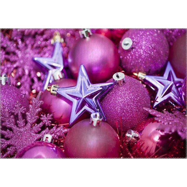 Paklājs Vitaus Christmas Period Purple Deco, 50 x 80 cm