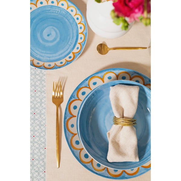 Gaiši zili deserta porcelāna šķīvji (6 gab.) ø 19,5 cm Tangeri blue – Villa Altachiara-image-1