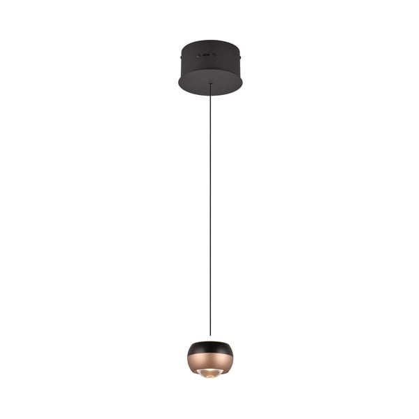 Melna/vara krāsas LED piekaramā lampa ar metāla abažūru ø 15,5 cm Orbit – Trio Select