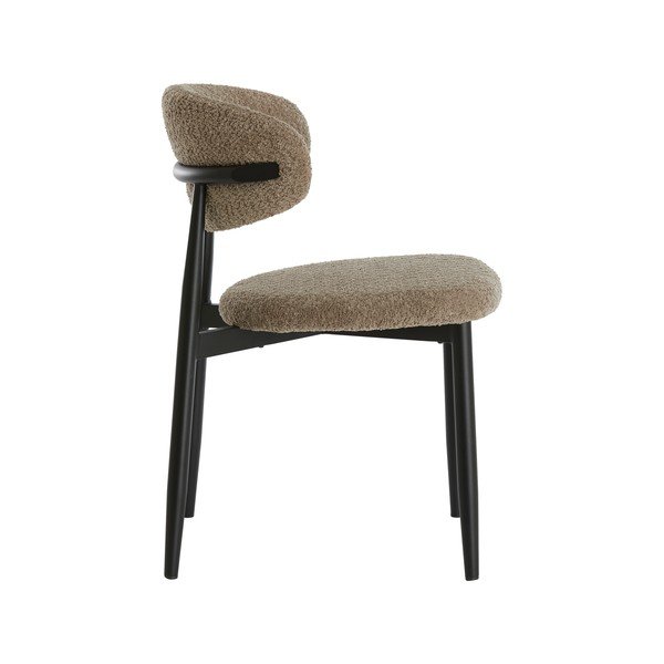Pelēkbrūns polsterēts pusdienu krēsls Eniola – Light & Living-image-3