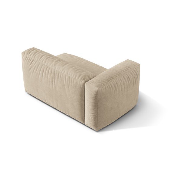 Bēša samta modulārā dīvāna daļa (ar kreiso stūri) Martina – Micadoni -image-2