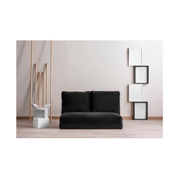 Melns izvelkamais dīvāns 120 cm Taida – Balcab Home-image-1
