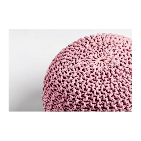 Rozā pufs no trikotāžas Jagger – Bonami Essentials-image-2