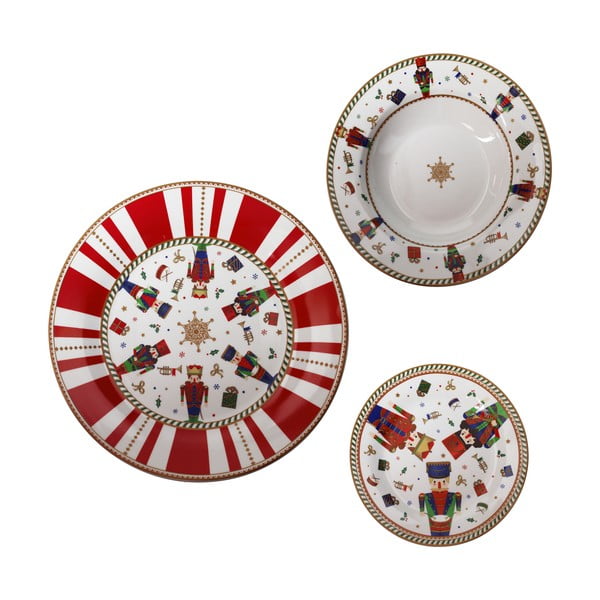 Ziemassvētku porcelāna trauku komplekts 18 gab. Tavola – Brandani