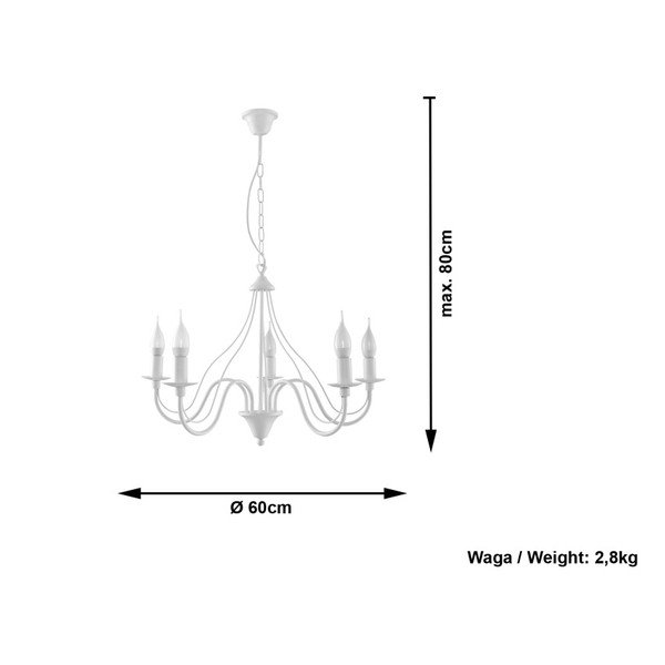 Balta griestu lampa Sollux Fiorano 5-image-1
