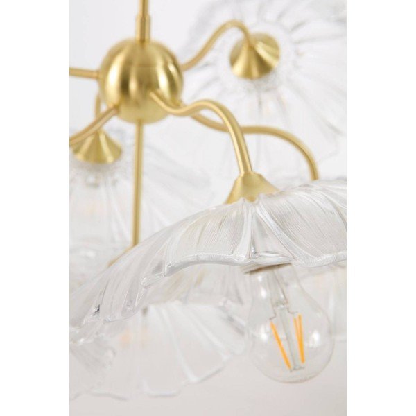 Zelta krāsas stikla piekaramā lampa ar regulējamu spilgtumu ø 70 cm Nugget – Jotex-image-4