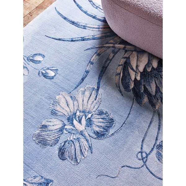 Gaiši zils vilnas paklājs 300x400 cm Talwin – Agnella-image-2
