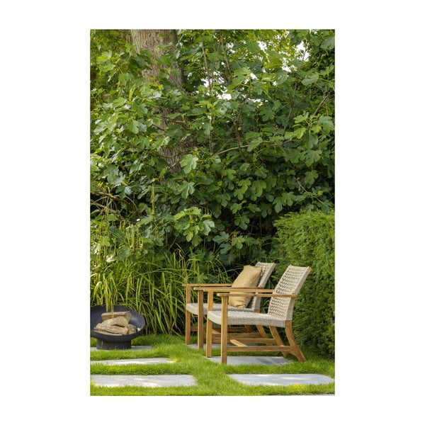 Bēšs/dabīga toņa masīvkoka dārza atpūtas krēsls Copper – Exotan-image-2