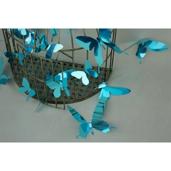 Komplekts ar 12 zilām līmlīmlīmēm 3D uzlīmes Ambiance Butterflies-image-3