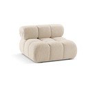 Bēša modulārā dīvāna daļa no buklē auduma (vidējā moduļa) Bellis – Micadoni Home