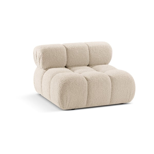 Bēša modulārā dīvāna daļa no buklē auduma (vidējā moduļa) Bellis – Micadoni Home-image-3