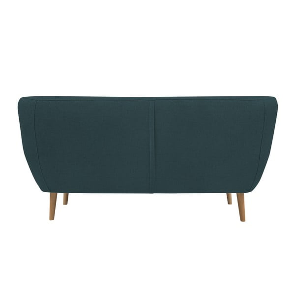 Tumši zils divvietīgs dīvāns ar gaišām kājām Mazzini Sofas Sicile-image-1