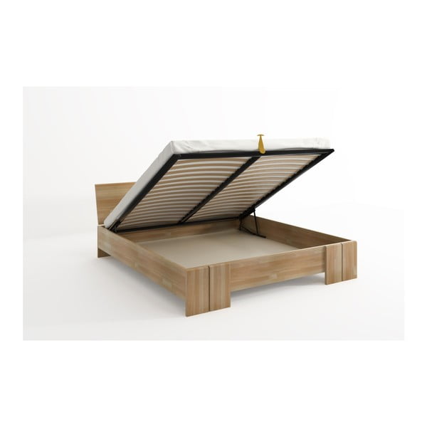 Divguļamā gulta no dižskābarža ar uzglabāšanas vietu SKANDICA Vestre Maxi, 140 x 200 cm-image-4