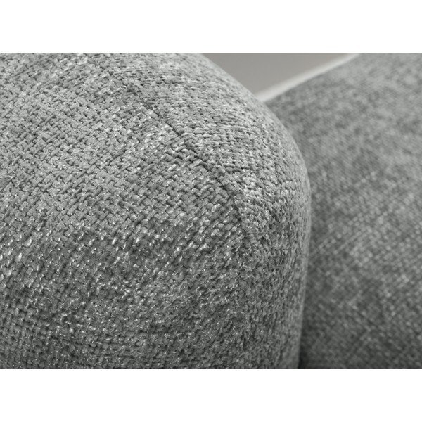 Pelēks salokāms stūra dīvāns no šenila auduma ar uzglabāšanas vietu (ar labo stūri/ar zvilni) Mele – Makamii-image-4