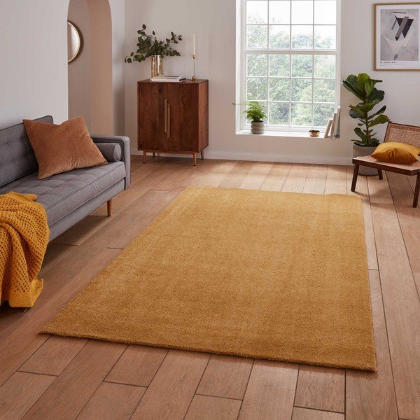 Okera dzeltens mazgājams paklājs 120x170 cm Cove – Think Rugs-image-2