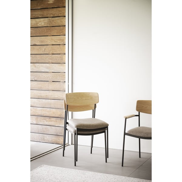 Bēši/dabīga toņa pusdienu krēsli (2 gab.) Maymont – Rowico-image-1