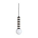 Melna/pelēkbrūna metāla piekaramā lampa ø 12 cm Rayado – Leitmotiv