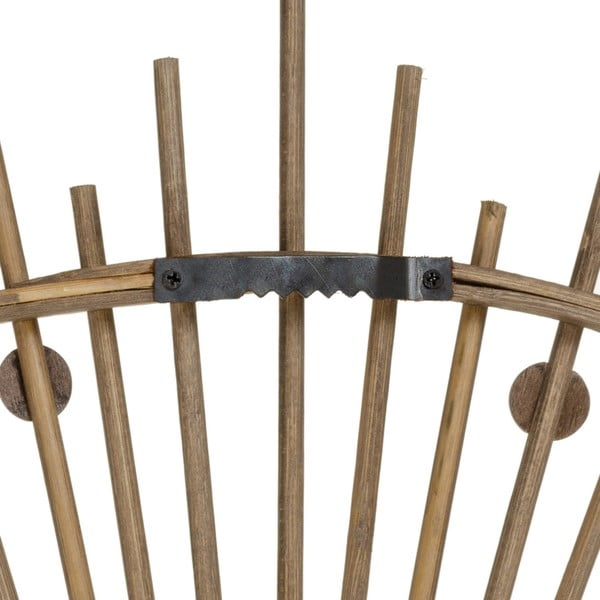 Sienas spogulis ar bambusa rāmi ø 70 cm Sol – Ixia-image-3