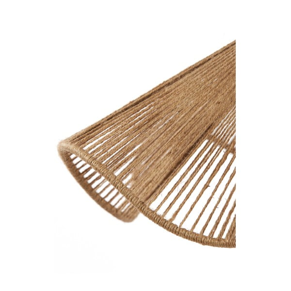 Dabīga toņa piekaramā lampa ar džutas abažūru ø 48 cm Fodara – Light & Living-image-1