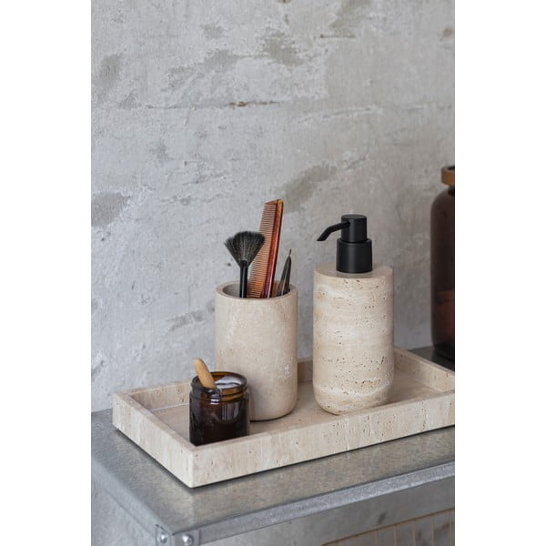Bēšs akmens ziepju dozators 250 ml Travertine – Mette Ditmer Denmark-image-3