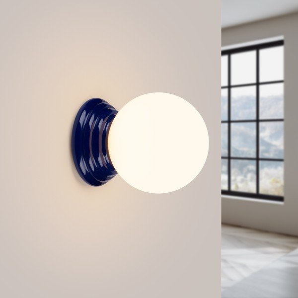 Zila keramikas sienas lampa ø 12 cm Farsa – Sollux-image-4