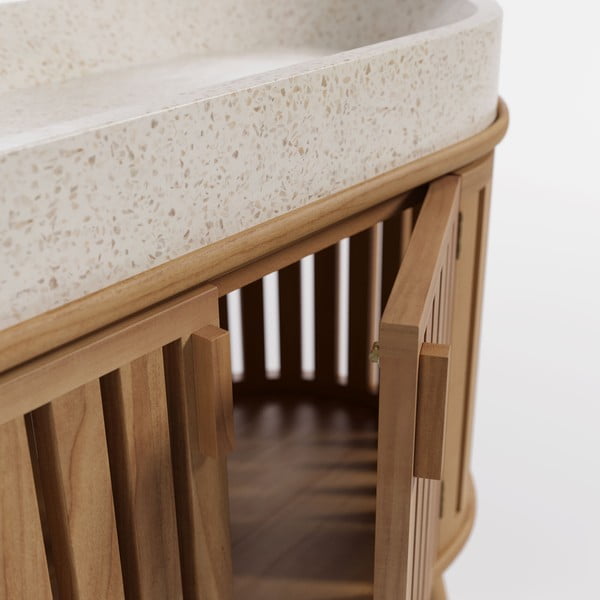 Tīkkoka izlietnes skapītis Kave Home Rokia-image-1