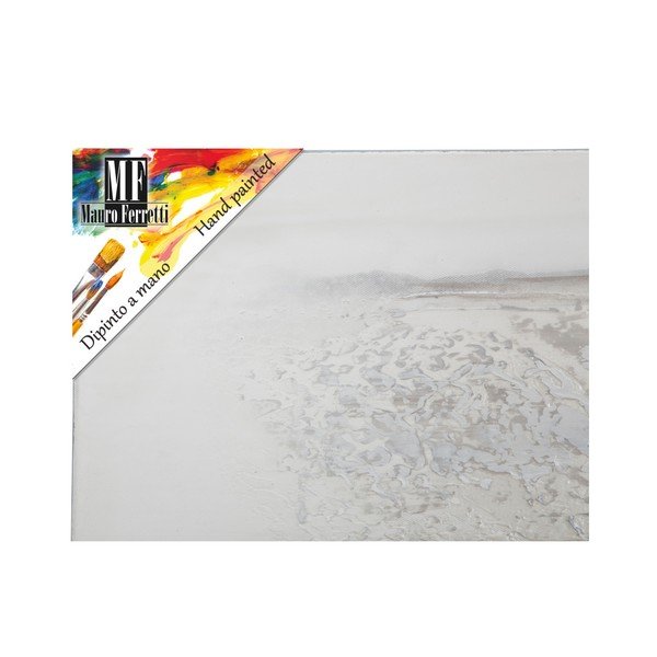 Mauro Ferretti Dipinto Su Tela Silver Stroke, 150 x 50 cm-image-2