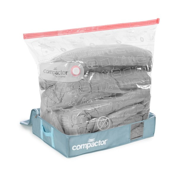 Vakuuma plastmasas uzglabāšanas kastes zem gultas (3 gab.) 65x45x15,5 cm Blue Edition – Compactor-image-3