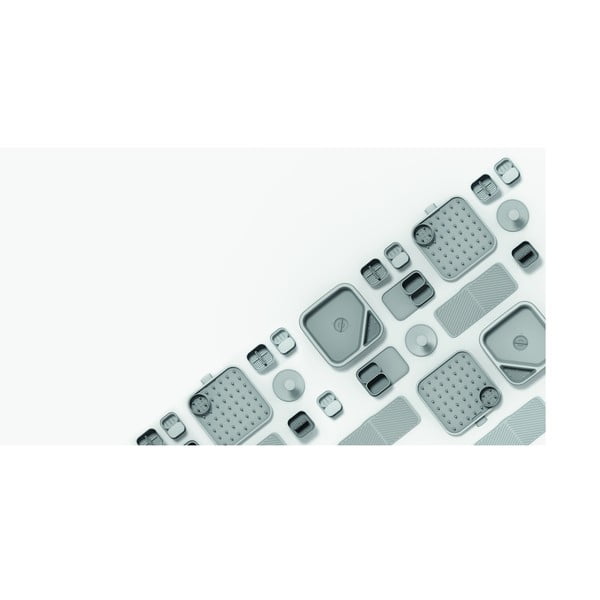 Gaiši pelēks plastmasas trauku žāvētājs galda piederumiem 12x11 cm Duo – Joseph Joseph-image-4