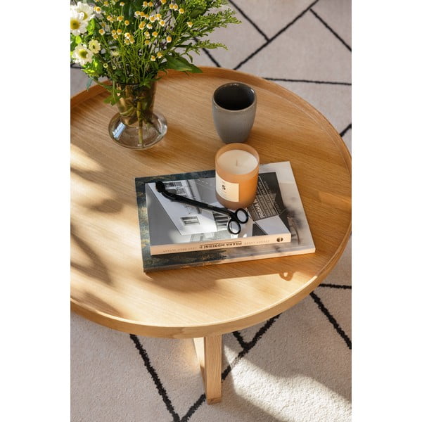 Apaļš koka galds no ozolkoka Wireworks, Ø 66 cm-image-4