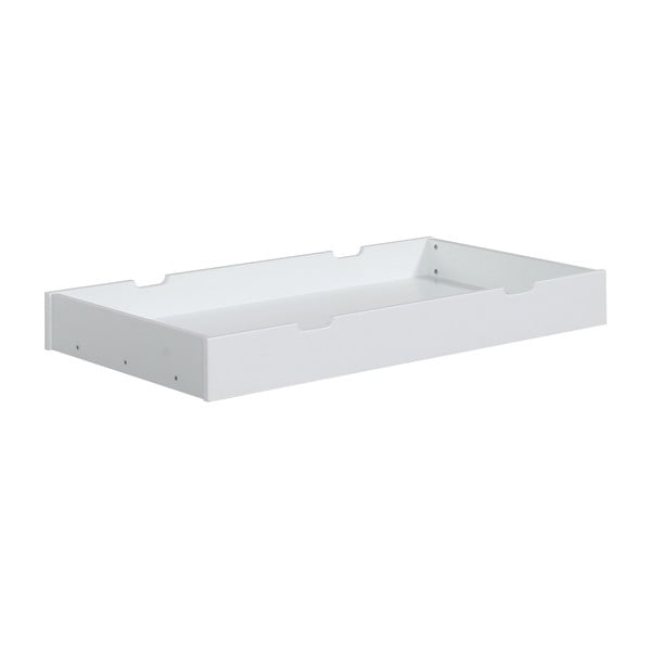 Balta priedes masīvkoka atvilktne zem Pinio Mini gultiņas, 120 x 60 cm
