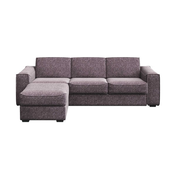 Pelēki brūns stūra izvelkamais dīvāns Mesonica Munro, kreisais stūris, 308 cm