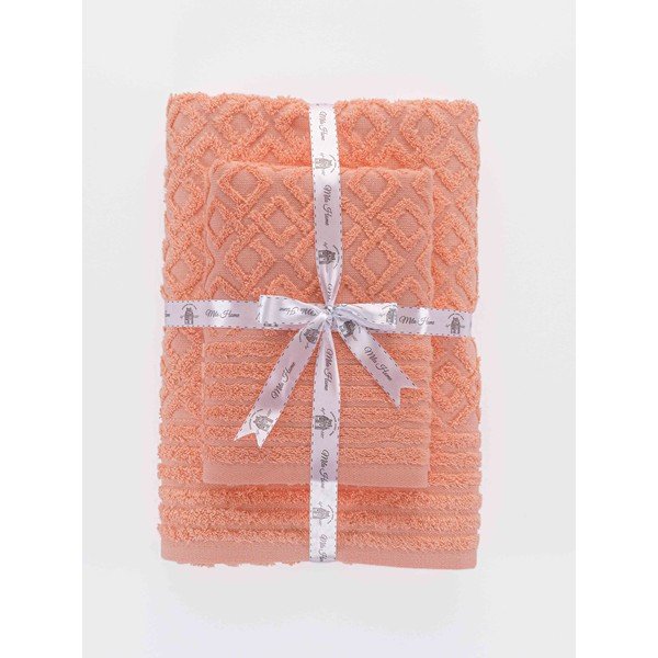 Oranžu frotē kokvilnas dvieļu komplekts (2 gab.) Diamond – Mila Home-image-3