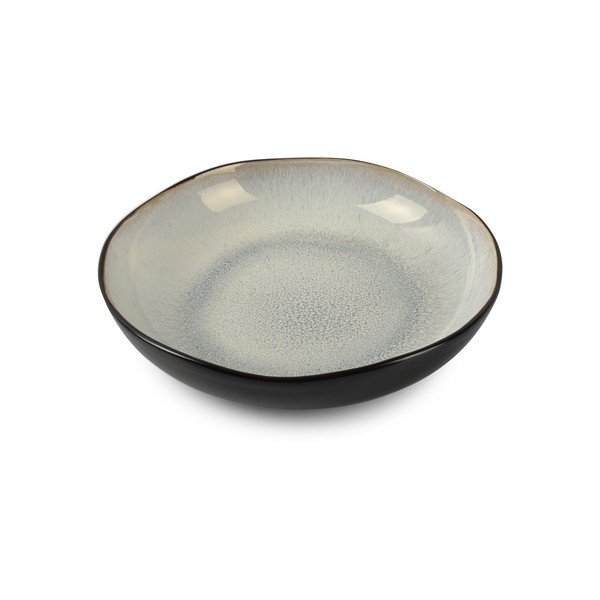 Melns/bēšs zupas akmensmasas šķīvis ø 22,5 cm Lunar – Salt&Pepper-image-2