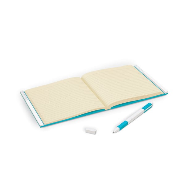 Tirkīza kvadrātveida blociņš ar gela pildspalvu LEGO®, 15,9 x 15,9 cm-image-1