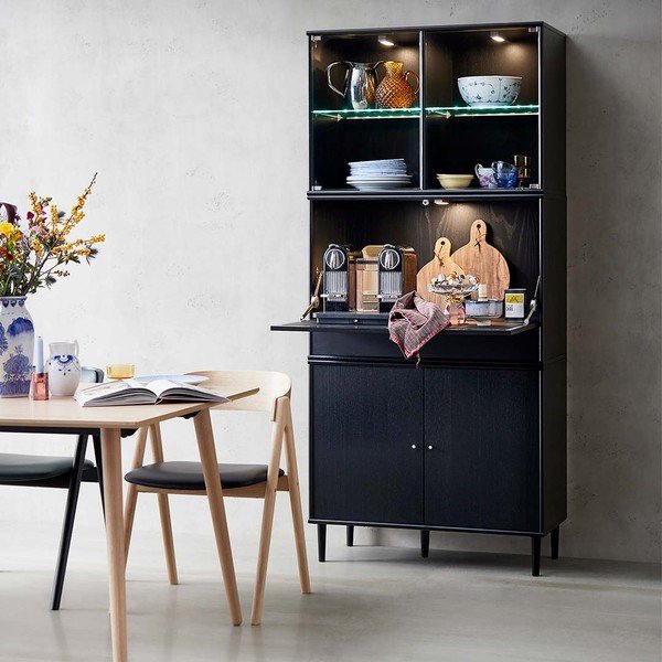 Melnas dižskābarža koka kājas (6 gab.) Mistral – Hammel Furniture-image-1