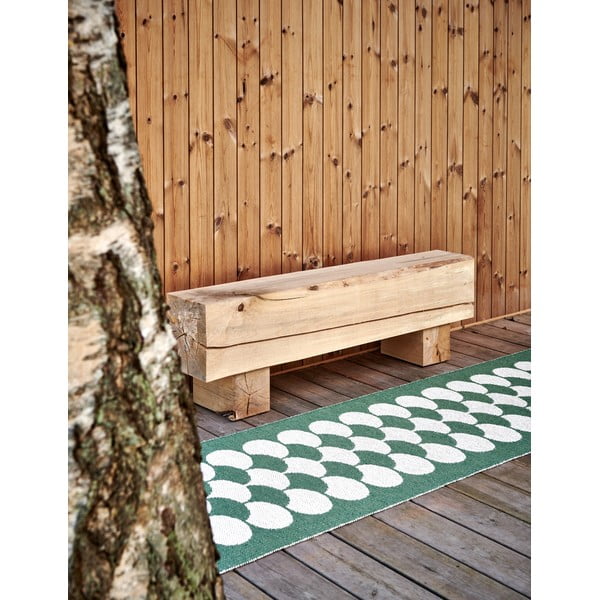 Zaļš/krēmkrāsas iekštelpu un āra celiņa paklājs 70x250 cm Poppy Oregano – Pappelina-image-3