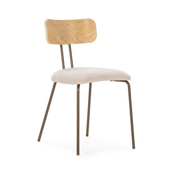 Bēšs/dabīga toņa polsterēts pusdienu krēsls Olimpia – MOME